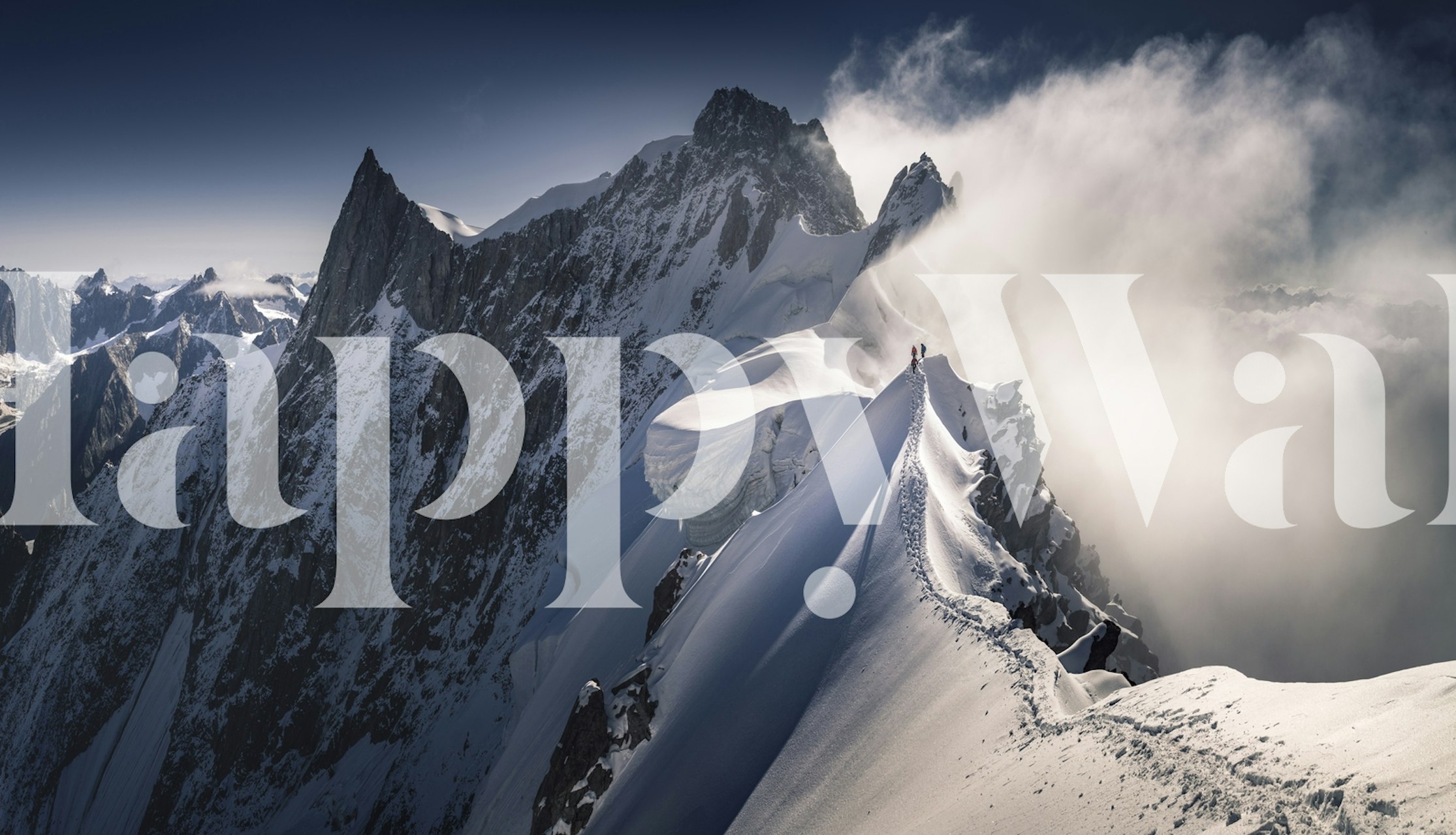 Carta da parati montagna in una stanza elegante