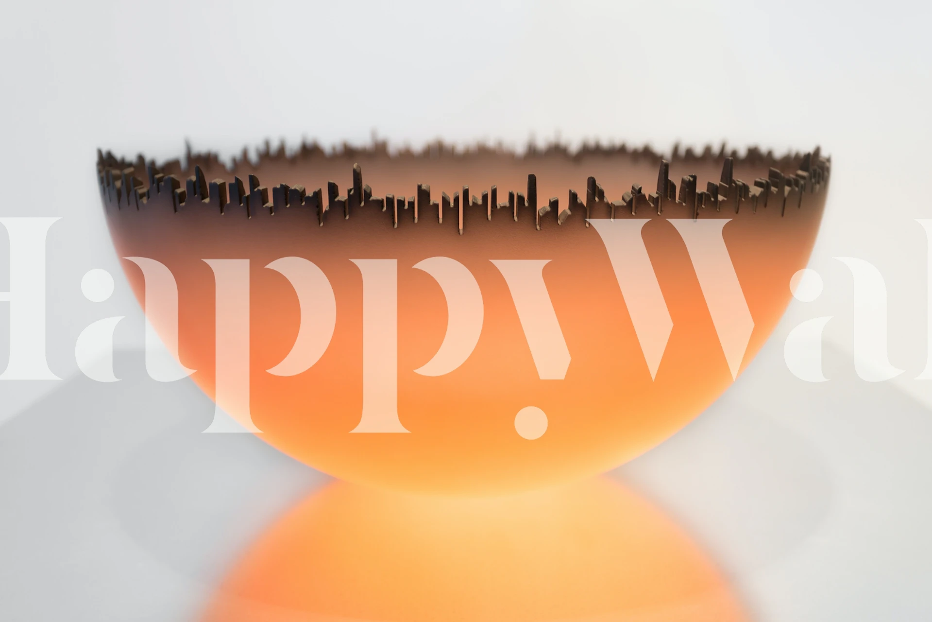 Diseño de papel pintado Bowl en un entorno de habitación