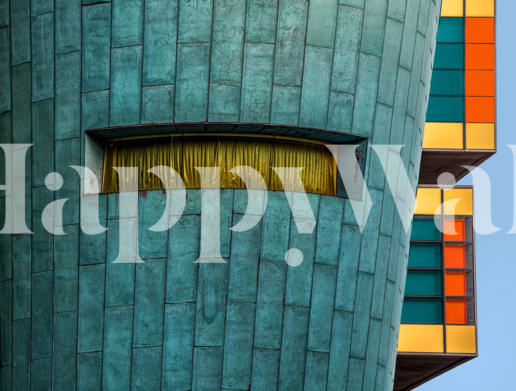 Curtain Call wallpaper design in a modern interior