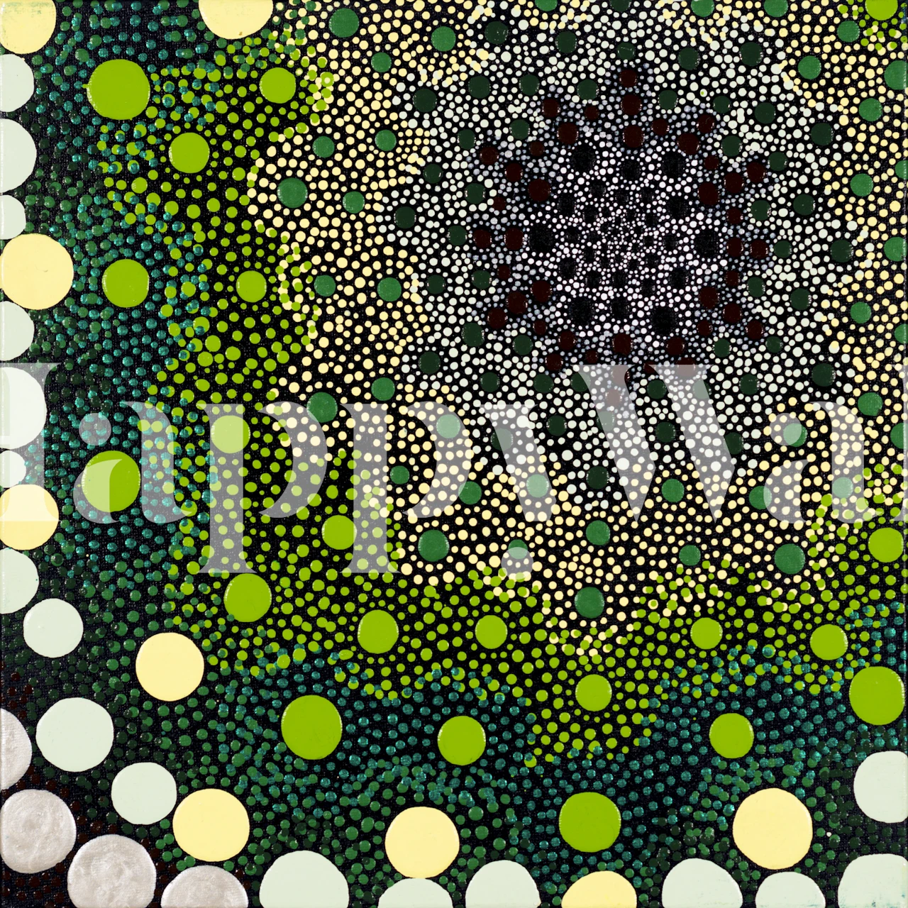 Geometrisk mønstrete tapet i jordtoner