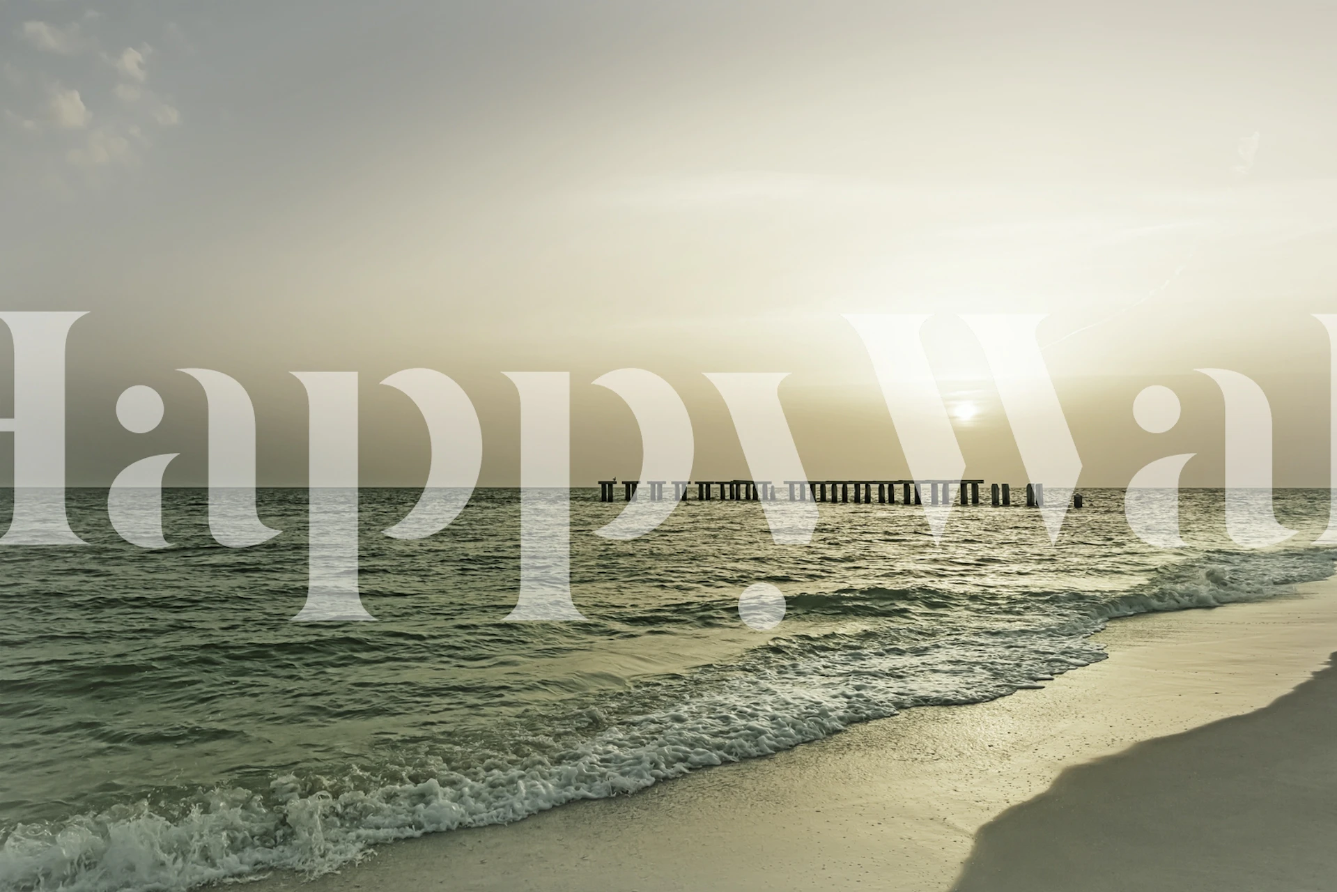 Gasparilla Island Sunset wallpaper in een kamer