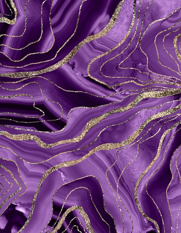 Purple Agate Gold Glitter 1
