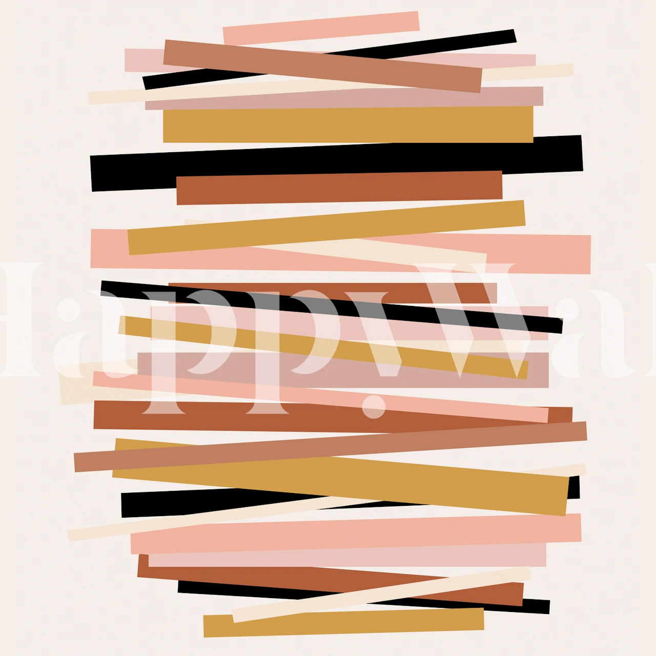 Papier peint Linear stack dans un cadre de pièce