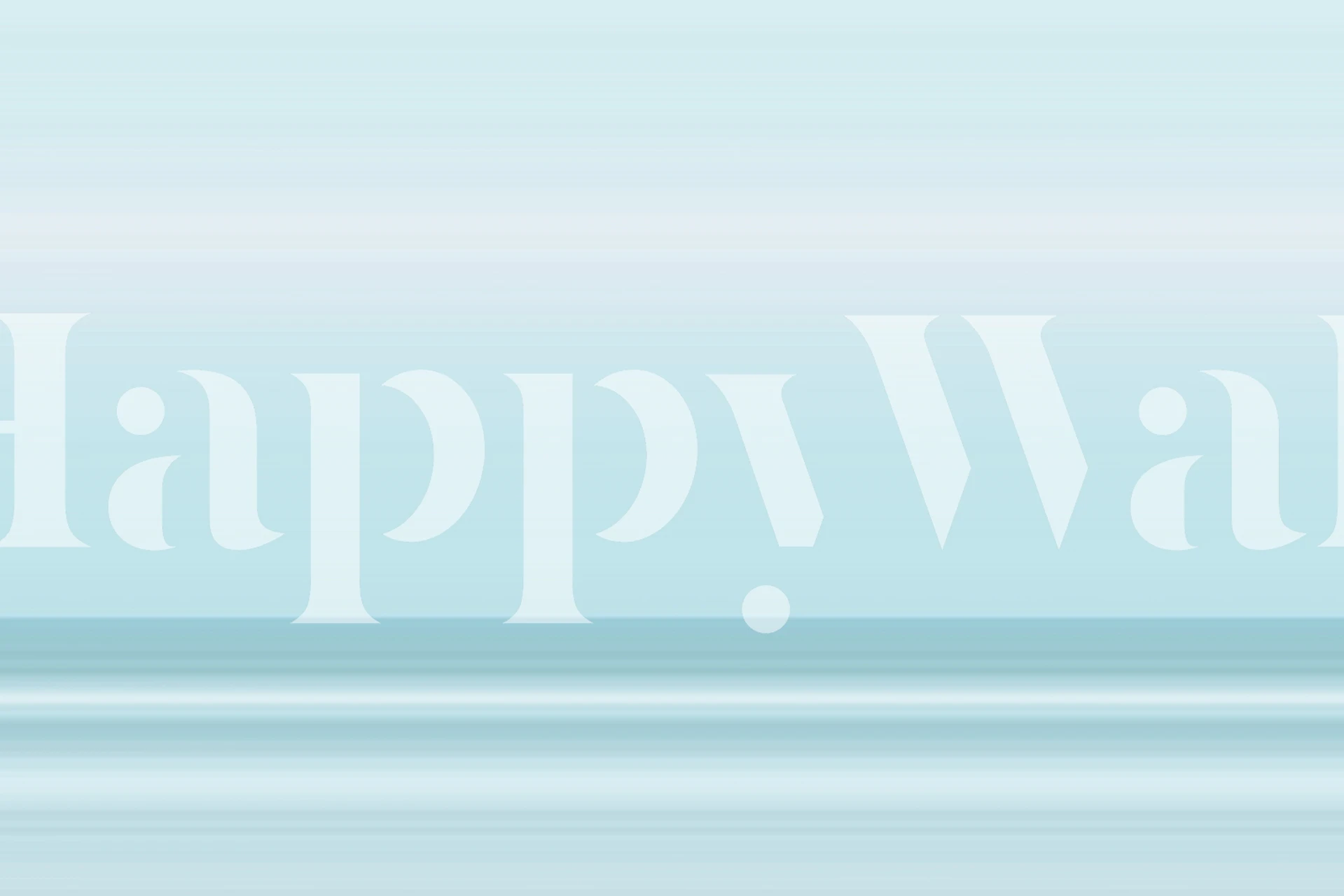 Striped blue wallpaper resembling ocean waves