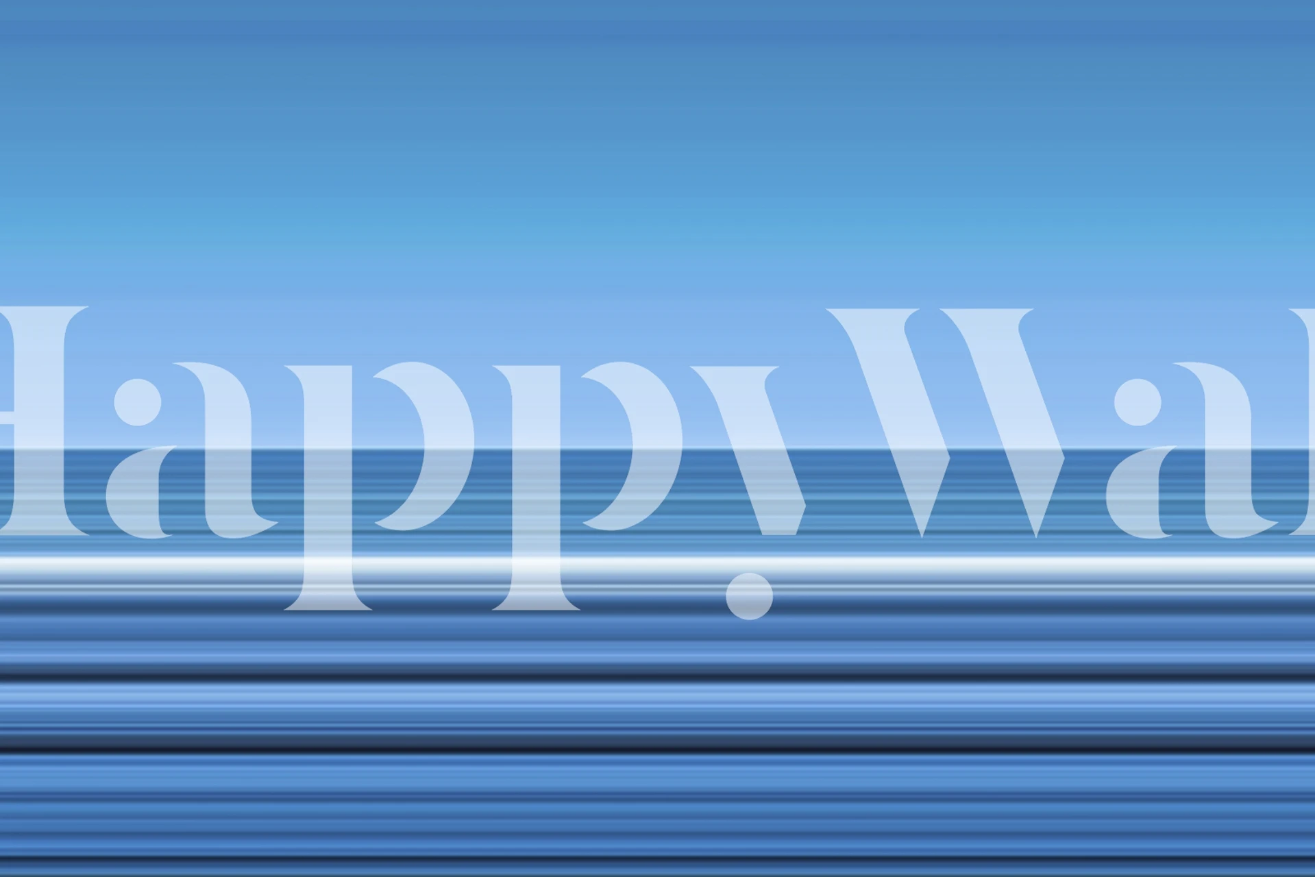 Abstract Linje Cas Abao Beach wall mural depicting serene blue horizontal stripes.