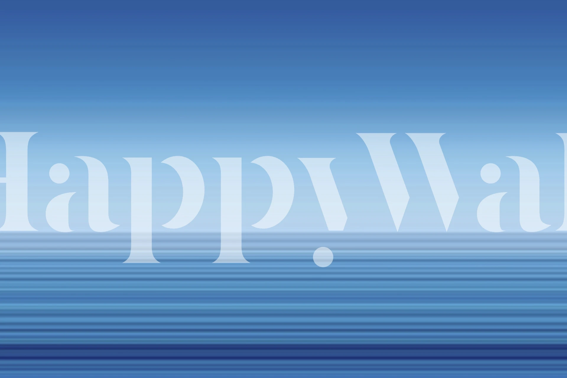 Blue gradient horizontal striped wallpaper