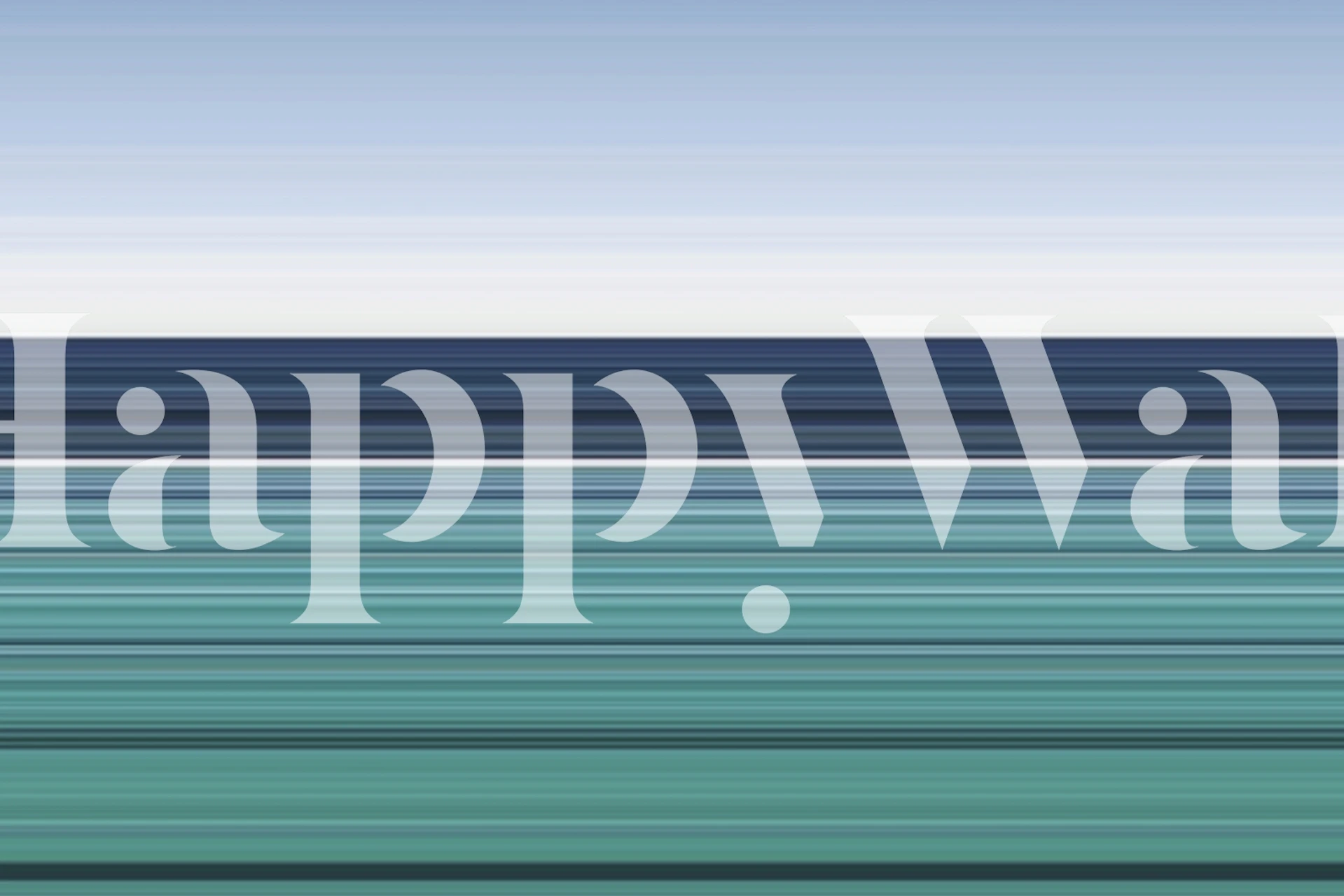 Abstrakti raidallinen seinämaalaus Linje sinisen ja vihreän sävyissä