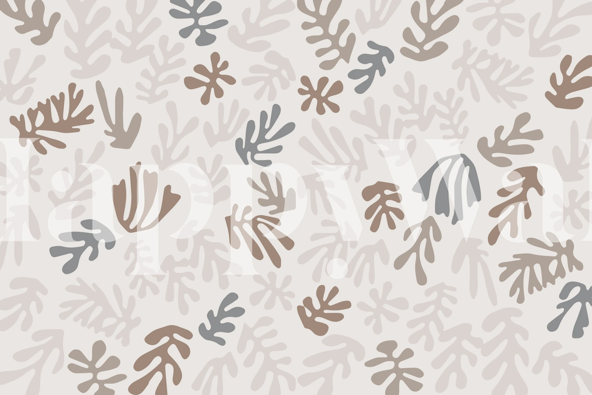 Papel de parede Matisse Brun em um ambiente elegante