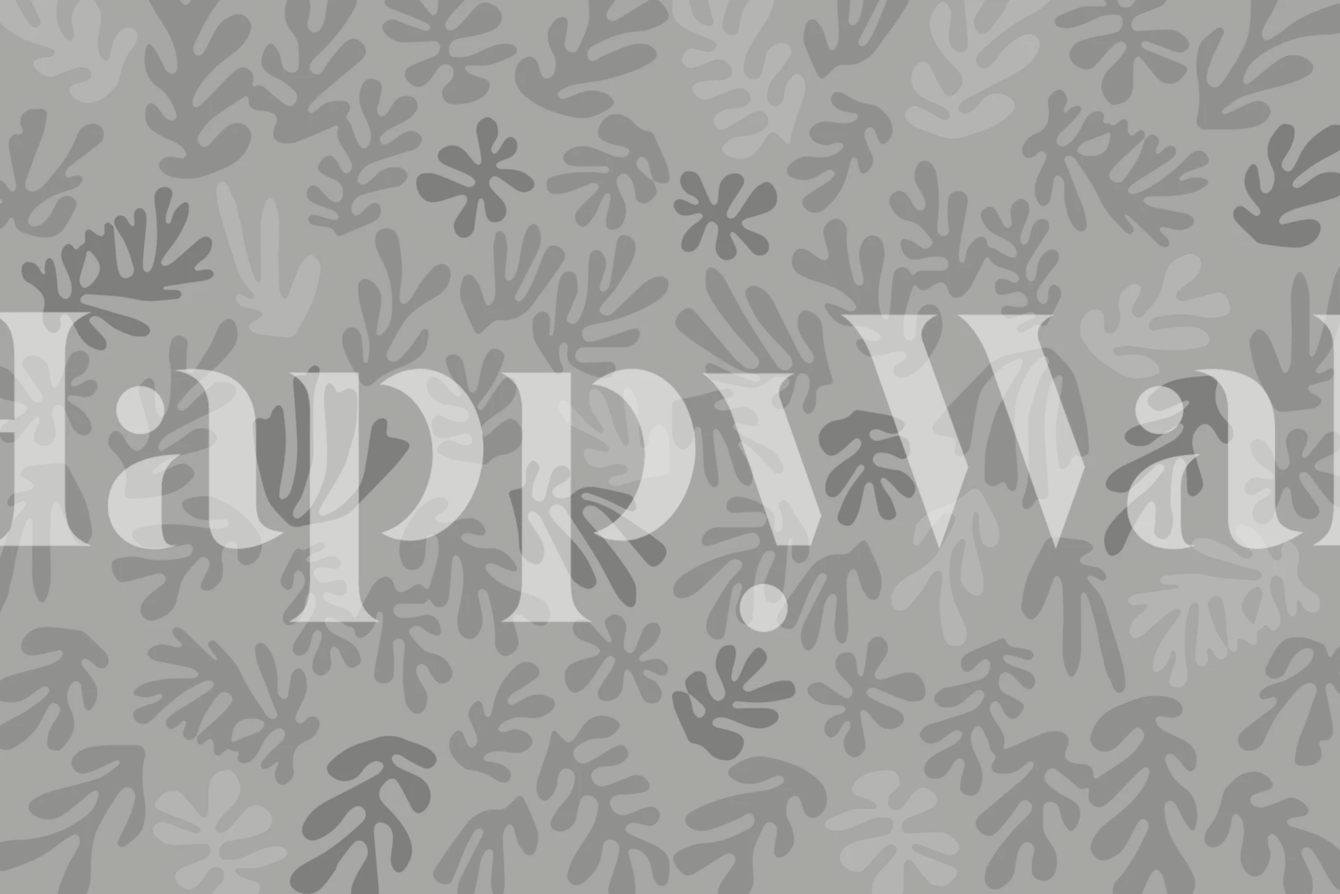 Matisse Grå wallpaper in a room setting