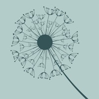 Dandelion Pastel Duck Egg Blue behang