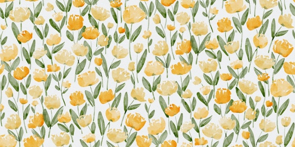 Watercolor Yellow Tulips