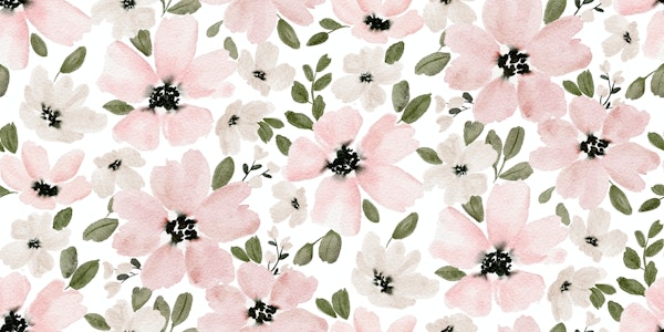 Watercolor Pink flowers