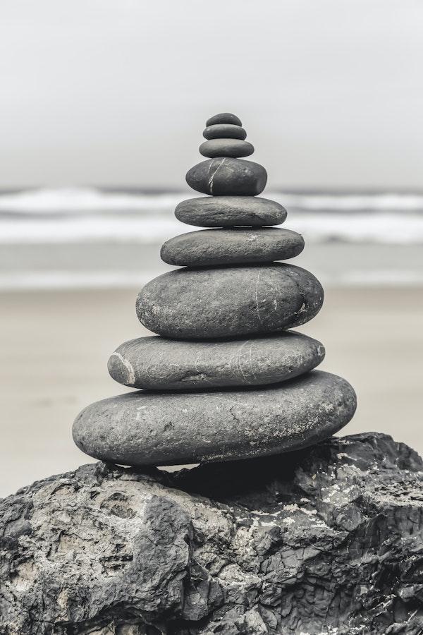 Stone Cairn At The Beach