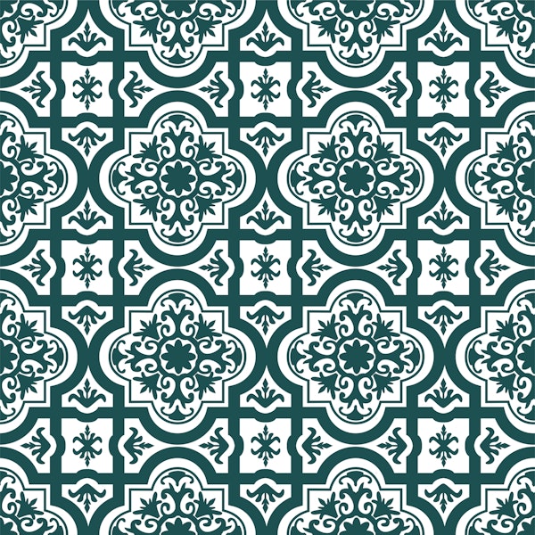 Emerald Green White Alhambra
