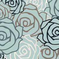 Duch Egg Blue Rose Pattern tapeta