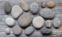 Smooth Grey Pebble Selection tapete