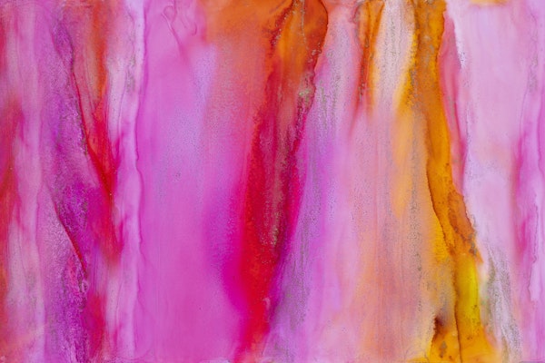 Alcohol Ink Art Bright Pink