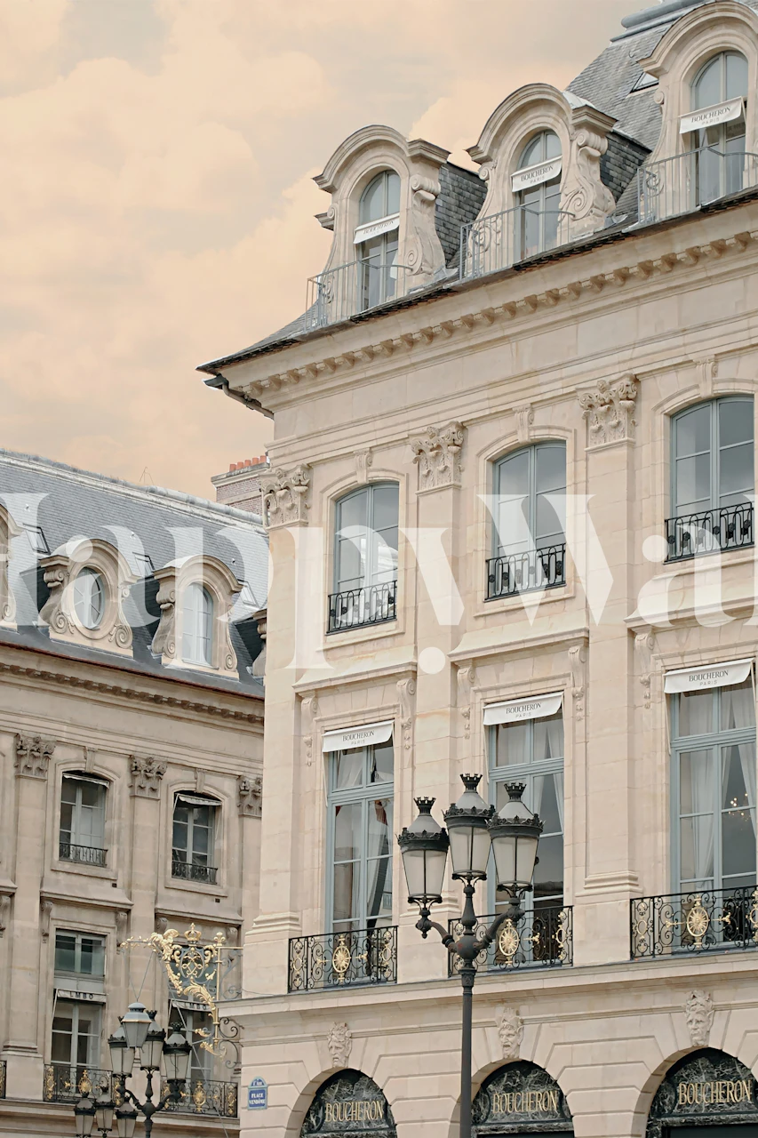 Papel de parede Paris Walk exibido em um quarto