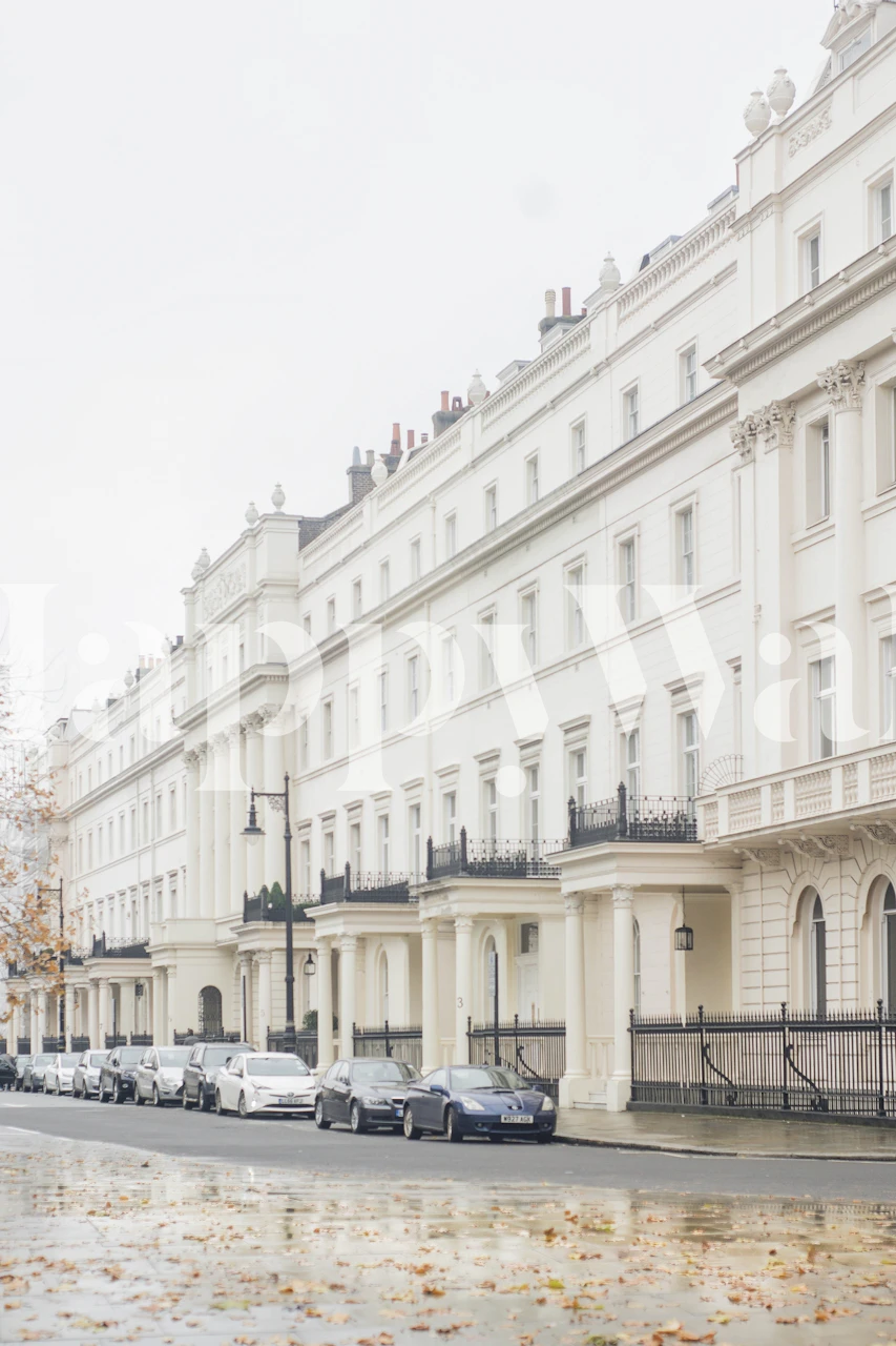 London street wallpaper in a room