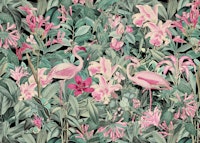Flamingos Jungle Paradise papel pintado