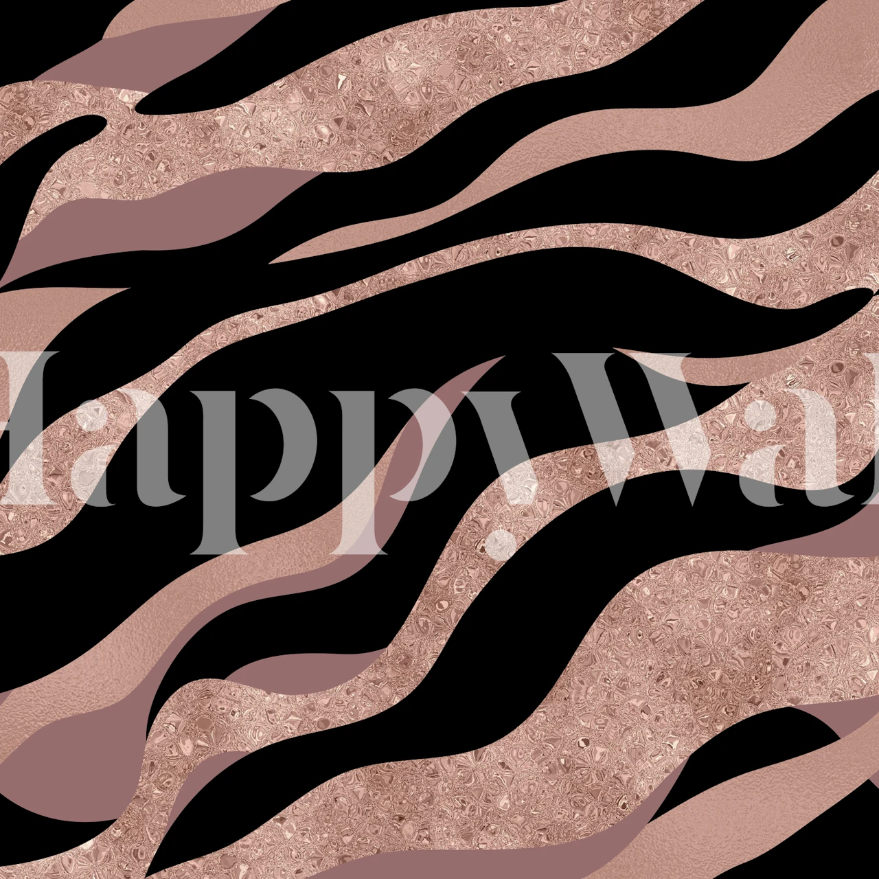 Rose Stone Marble Wave wallpaper in a room