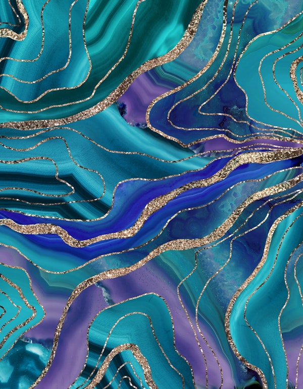 Purple Teal Blue Agate 1