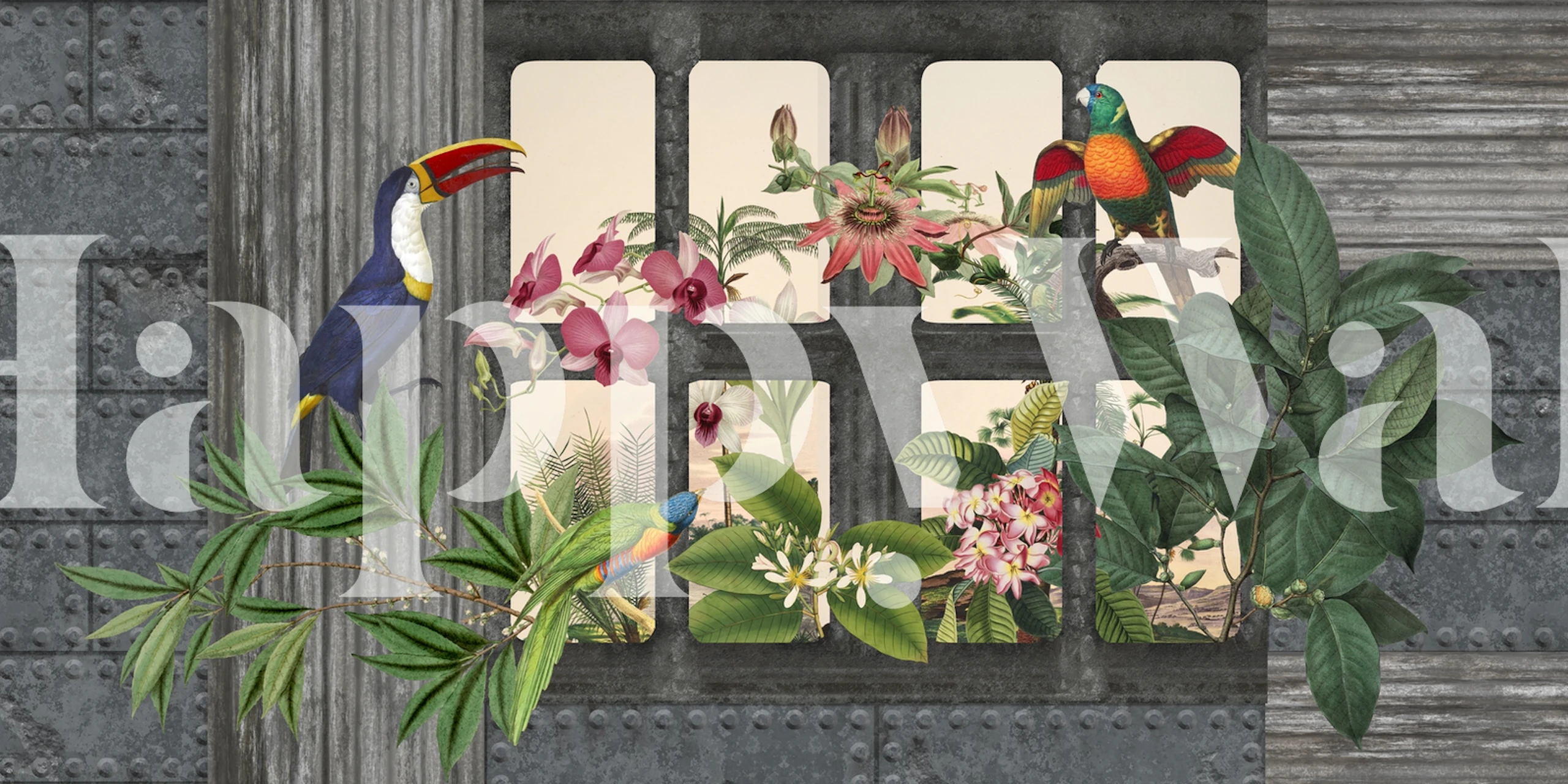 Lost Jungle Paradise wallpaper in a room