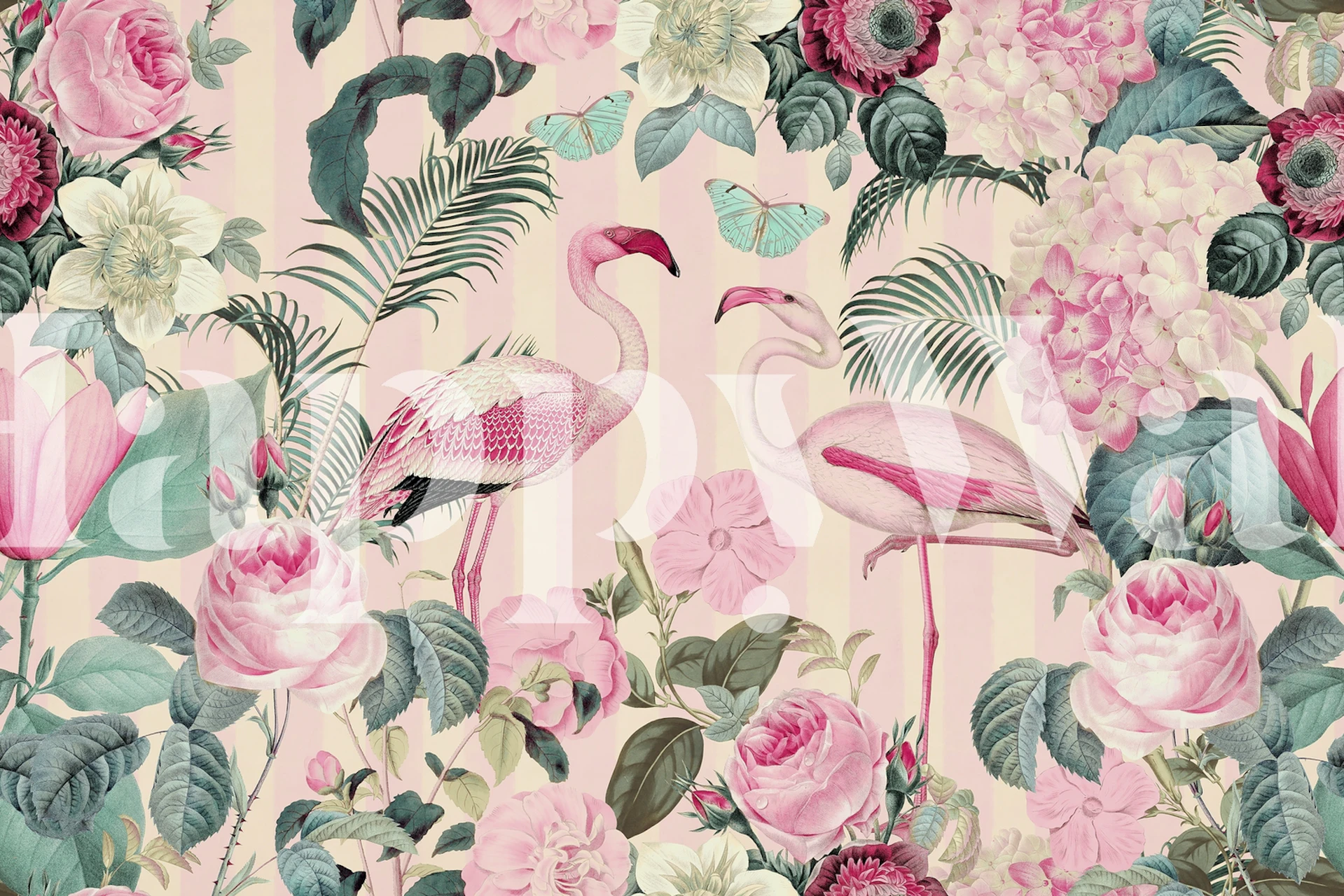 Flamingo pastel dream wallpaper design