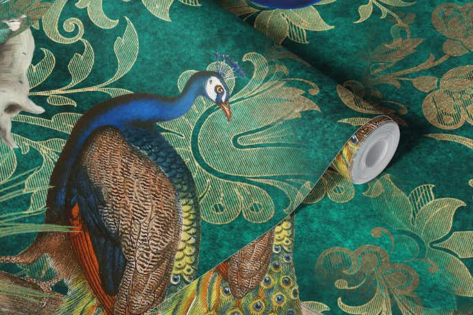Peacocks Hidden Paradisewallpaper roll