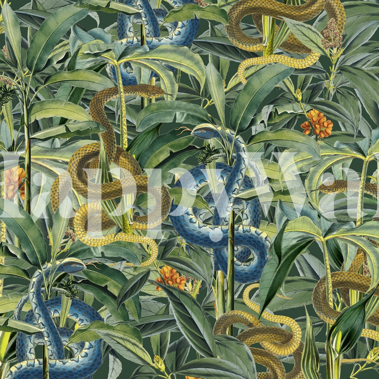 Tapeta Snakes Hidden Paradise u sobi