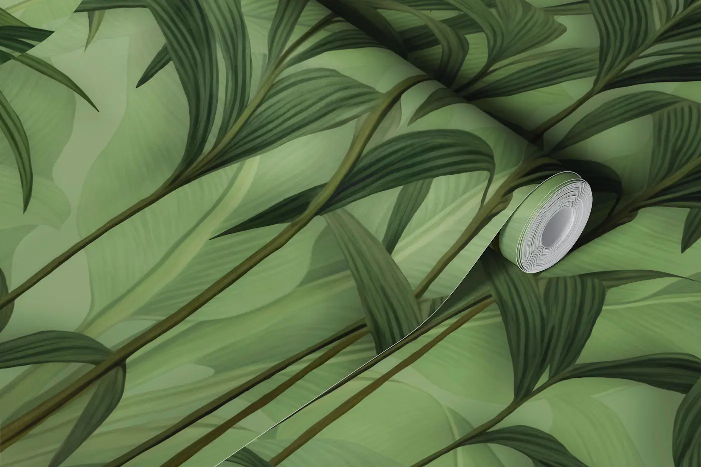 Tropical Escape Jungle Paradise Green wallpaper roll