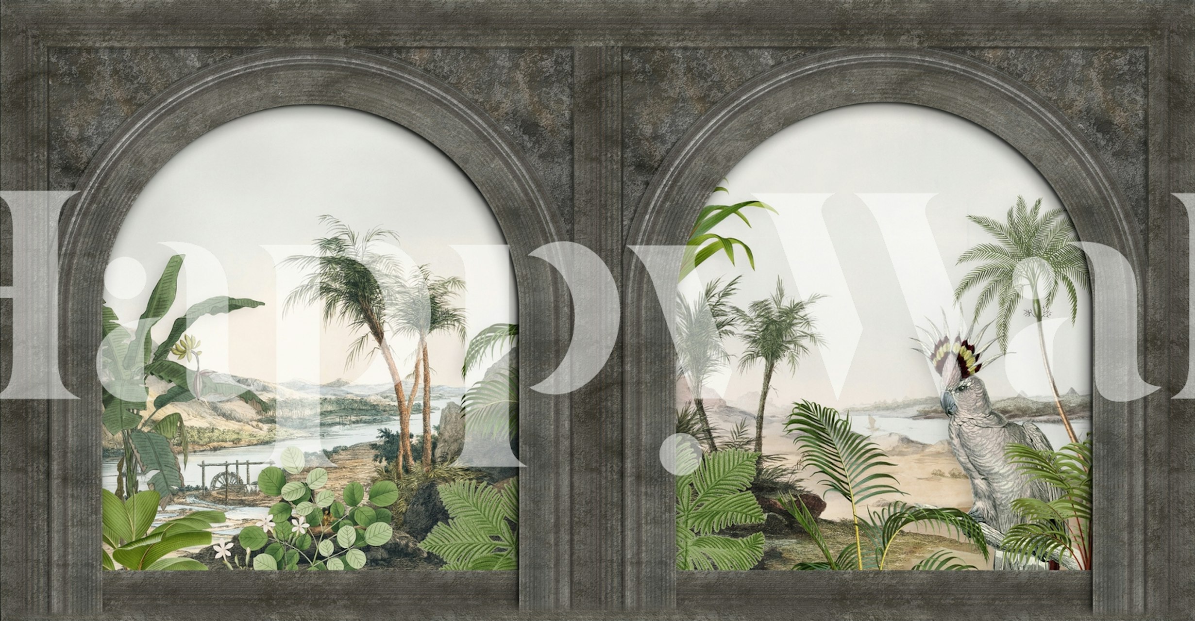 Carta da parati Distance Landscape View in una stanza