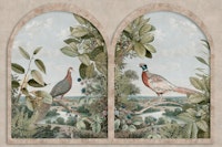 Pheasant and Partridge papel pintado