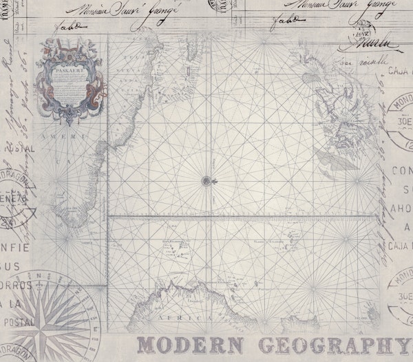 Vintage Maps Collage Art