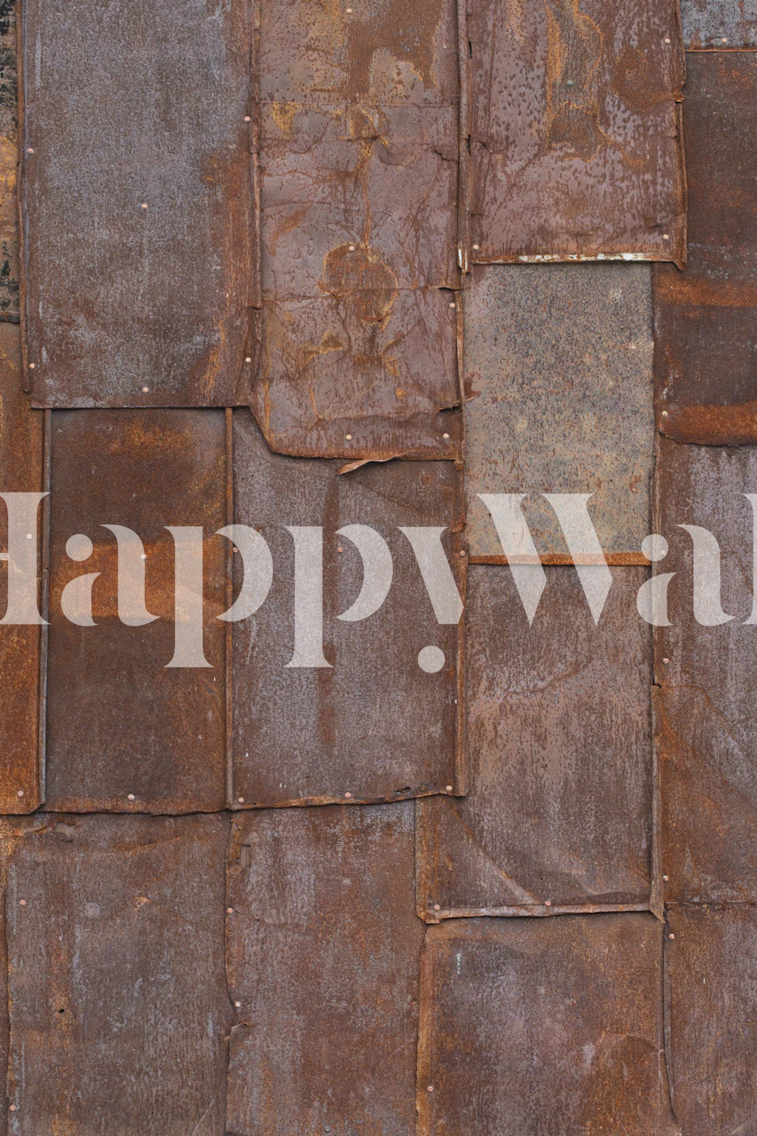 Fototapeta Rusty Panel se zvětralými kovovými texturami