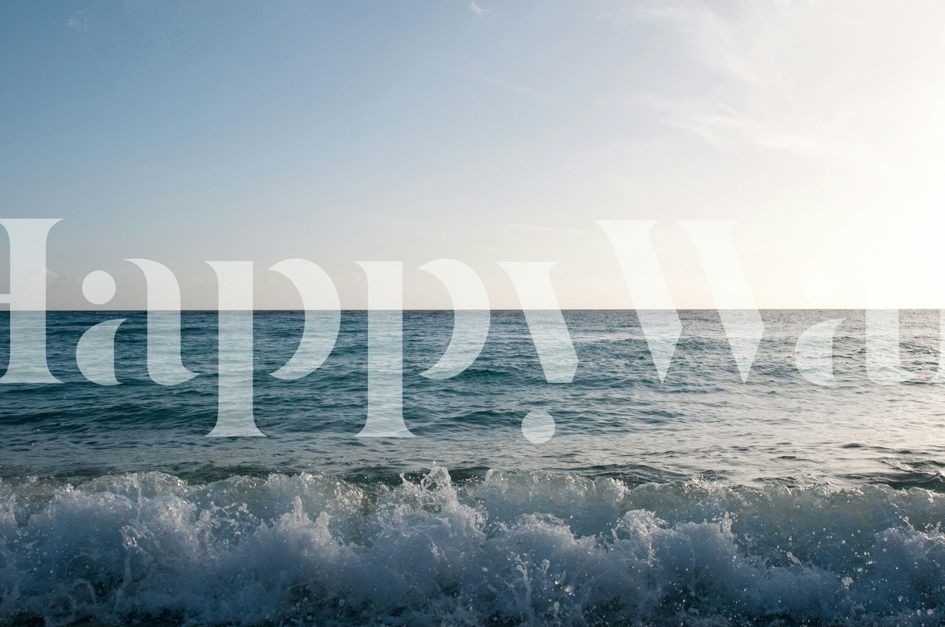 Fototapeta Klidné modré vlny oceánu s výhledem na horizont