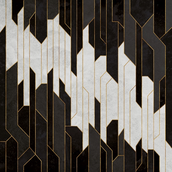 Charcoal and White Geometric