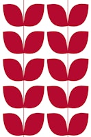 Mid Century Leaves Red wallpaper