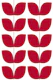 Mid Century Leaves Red