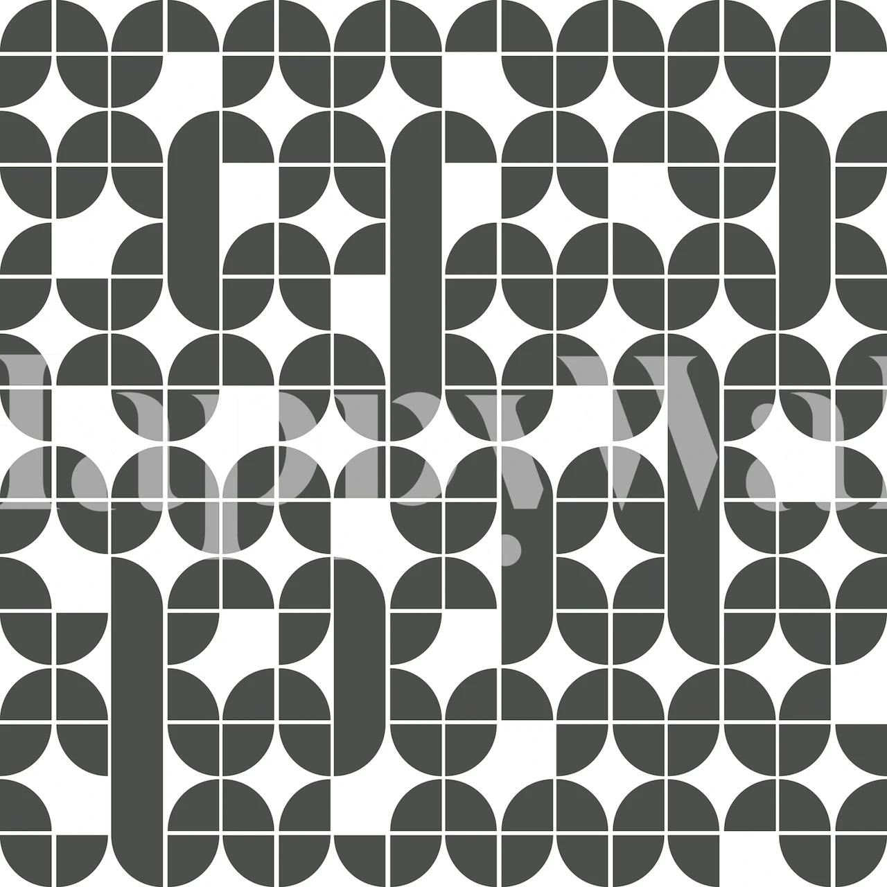 Geometric pattern in black and white wallpaper