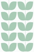 Mid Century Leaves Mint wallpaper