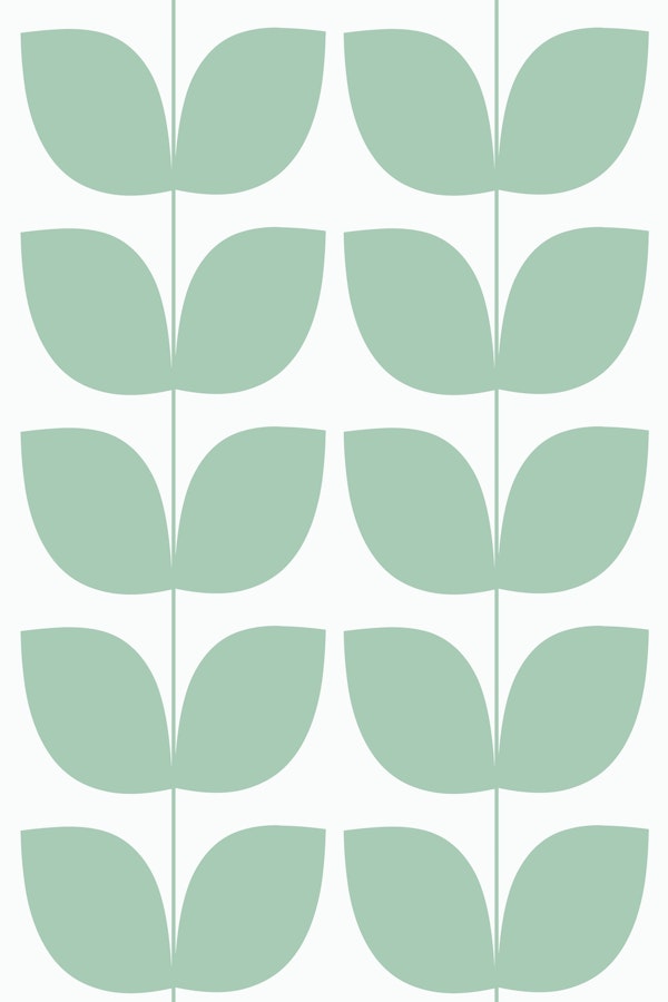 Mid Century Leaves Mint