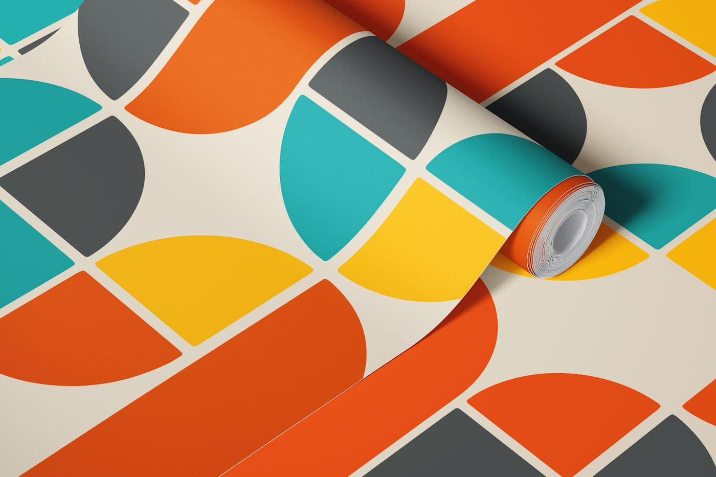 Mid Century Modern Geometric 1 wallpaper roll