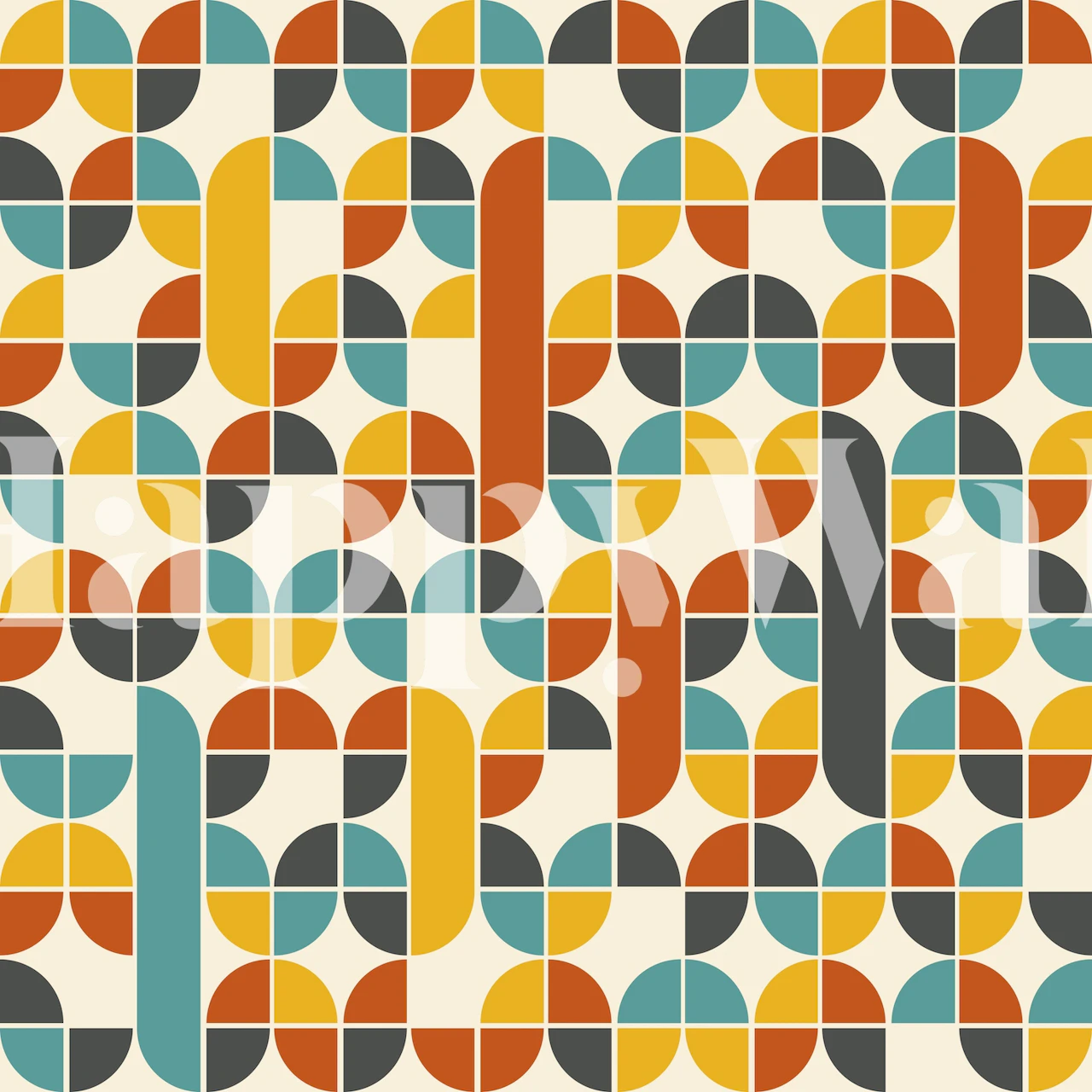 Afbeelding die het ontwerp van de Mid Century Modern Geometric wanddecoratie toont