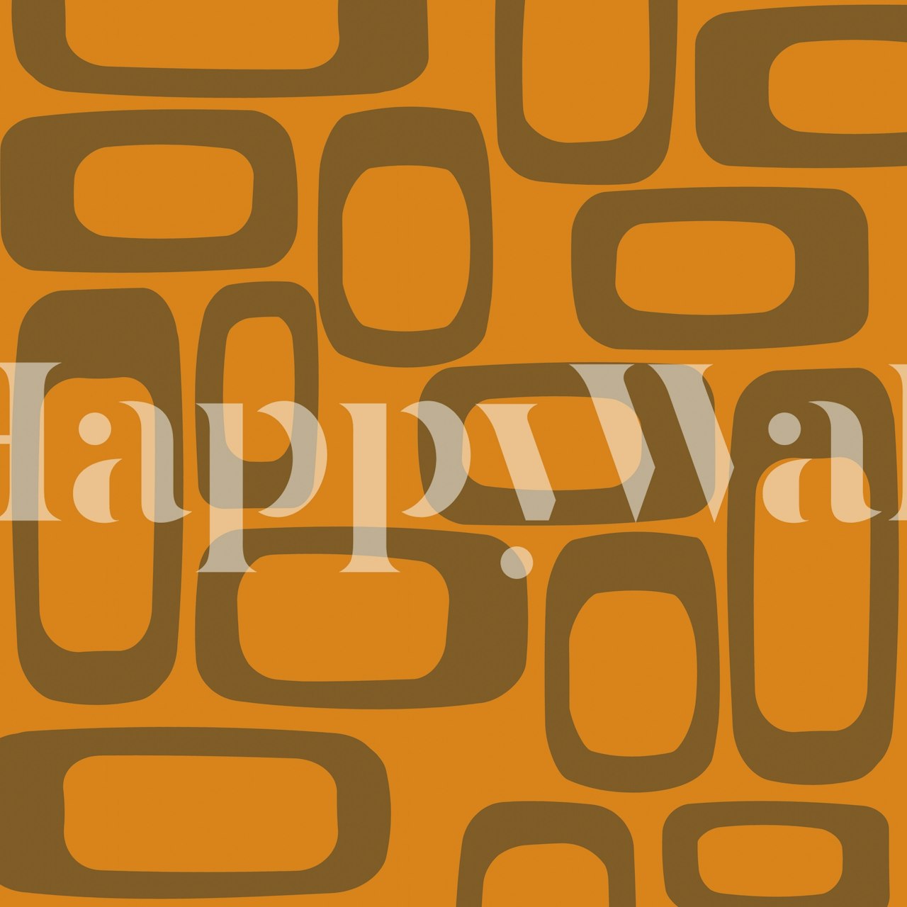 Square Pattern Seventies Color tapetti huoneessa