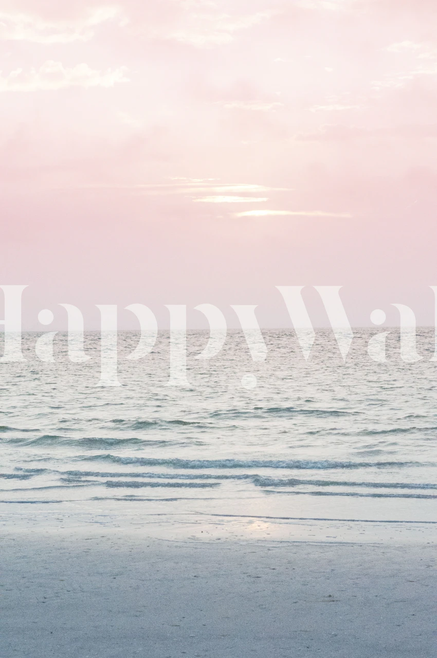 Soft pastel ocean and sky wallpaper with gentle waves