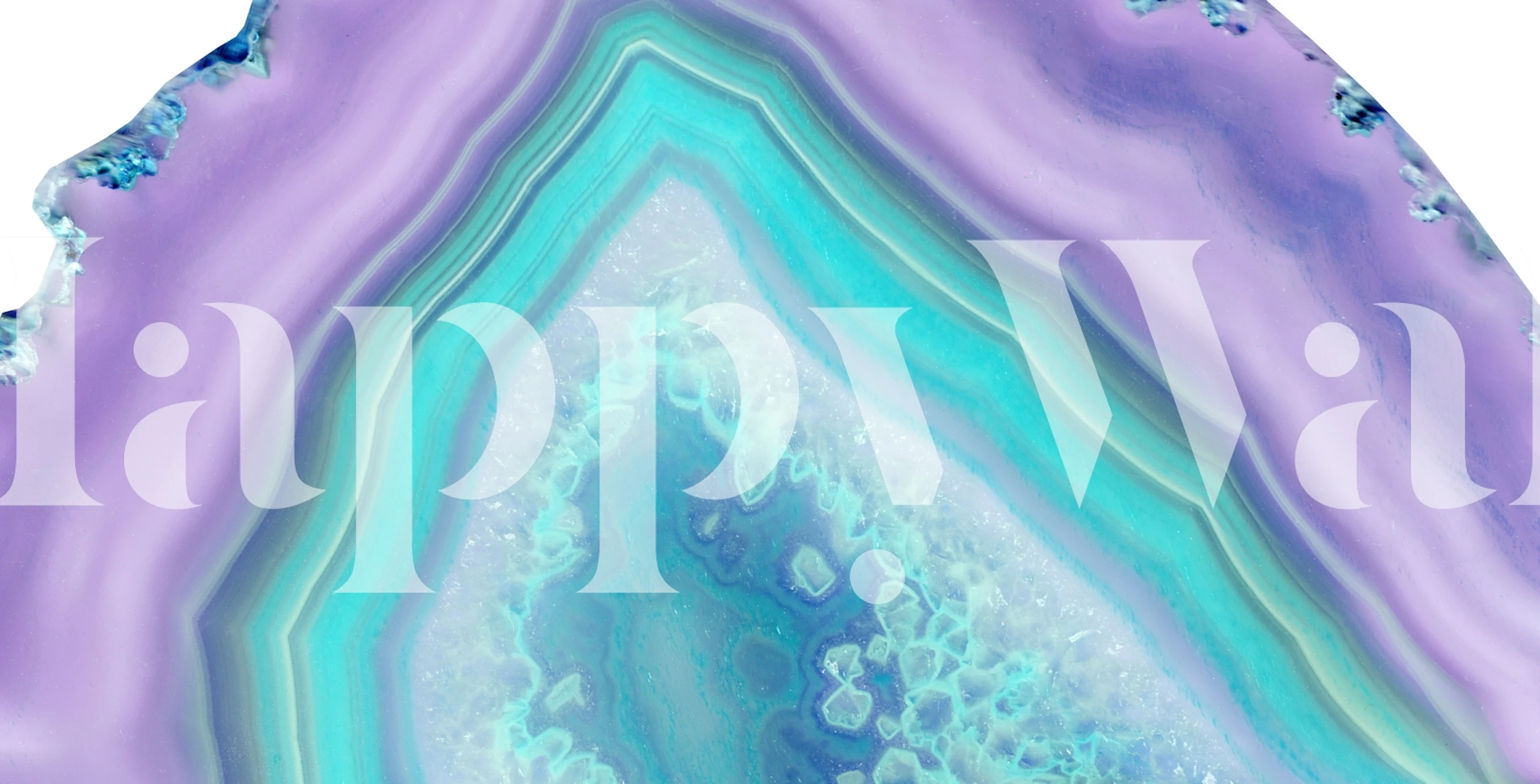 Purple and teal agate pattern wallpaper