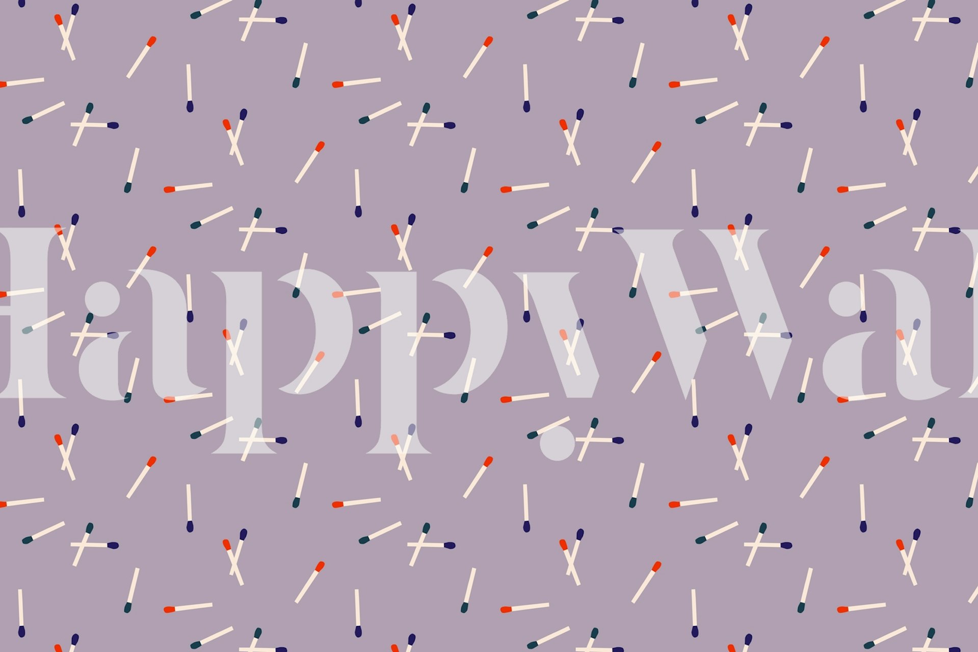 Projekt tapety zapałkowej w pokoju