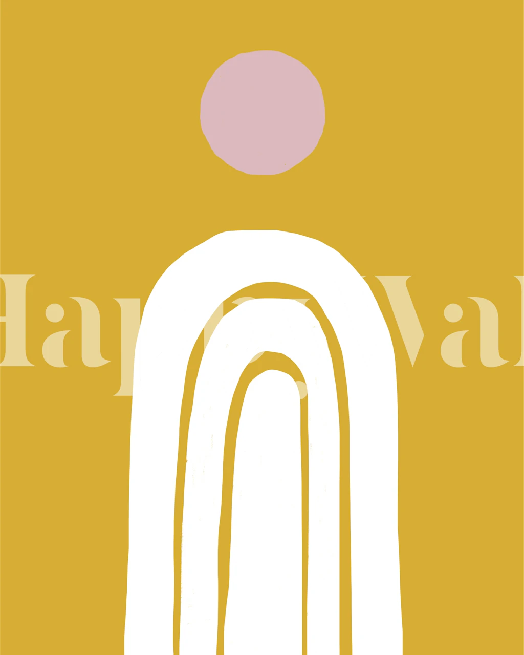 Abstract rainbow wallpaper in a cozy room