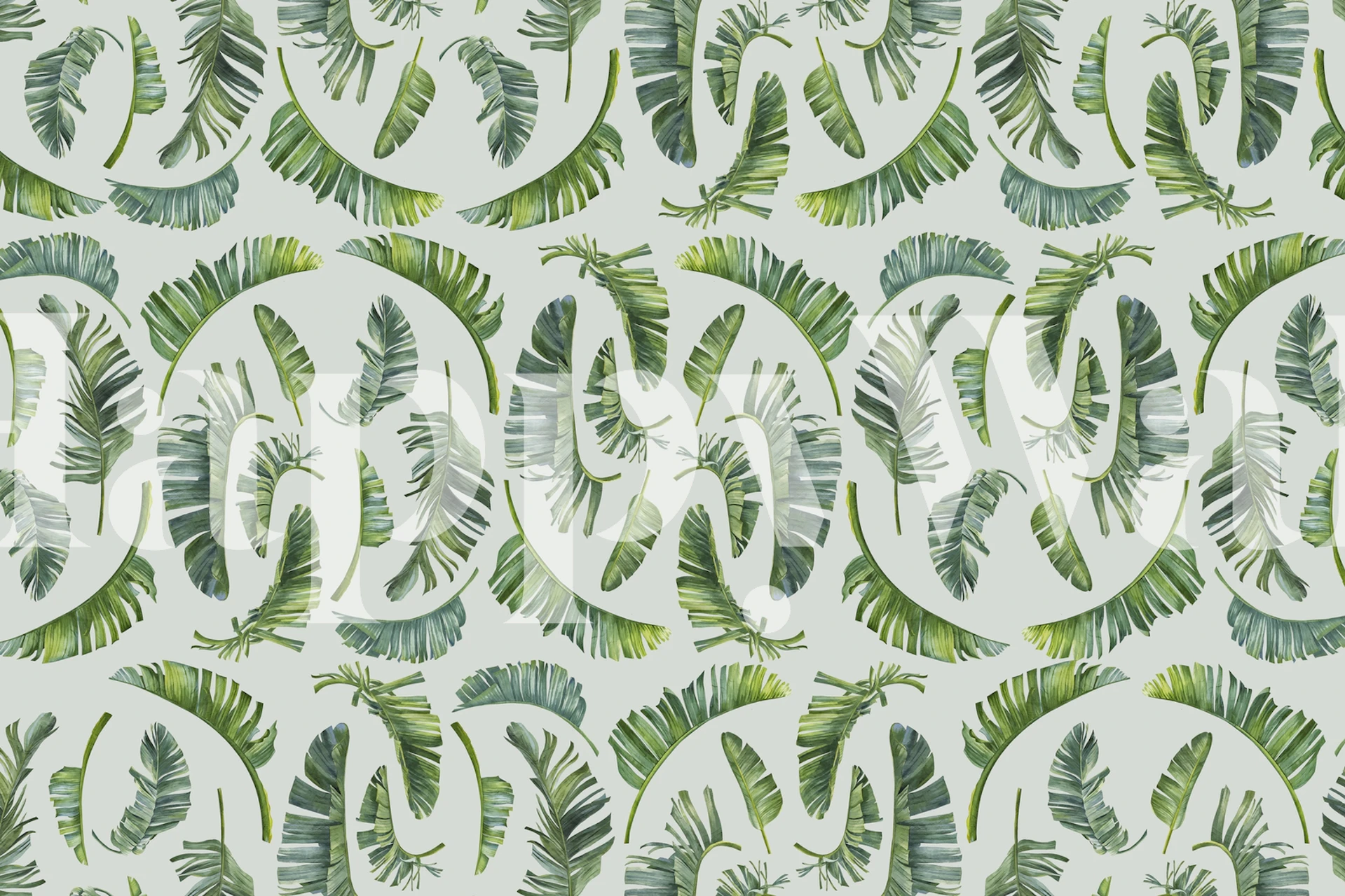 Leaf Back Grey behang in een aangeklede kamer